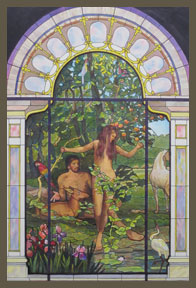Preliminary concept drawing for Adam and Eve